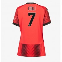 Camiseta AC Milan Yacine Adli #7 Primera Equipación Replica 2023-24 para mujer mangas cortas